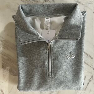 ALO Yoga Heather Gray Zip-Up Sweater